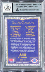 Emmitt Smith & Michael Irvin Signed 1992 Power Combos #5 Card Auto 10! BAS Slab