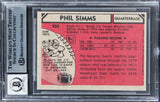 Giants Phil Simms Signed 1980 Topps #225 Card Auto Graded Mint 10! BAS Slabbed