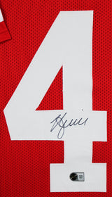 Kyle Juszczyk Authentic Signed Red Pro Style Framed Jersey BAS Witnessed