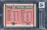 Montana & Esiason Signed 1990 Topps Disclaimer PL #229A Card Auto 10 BAS Slabbed