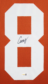 Texas Cam Coleman Signed Burnt Orange Pro Style Framed Jersey JSA Witness