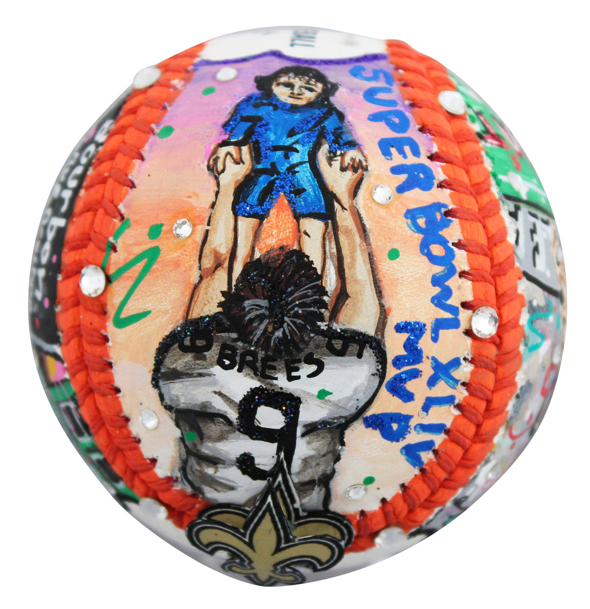 Saints Drew Brees Signed Charles Fazzino Artwork Baseball Fanatics #WN55913416