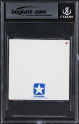 Larry Bird & Magic Johnson Signed 3x3 Converse Weapon Shoe Tag Auto 10! BAS Slab