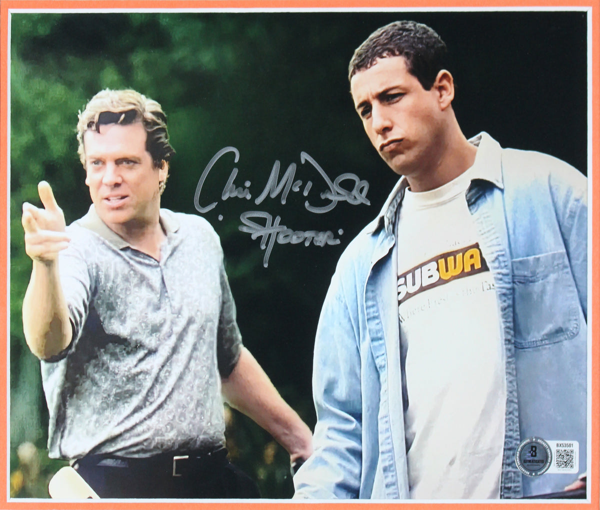Happy Gilmore (5) Sandler, McDonald, Barker, +2 Signed Framed Display BAS & PSA