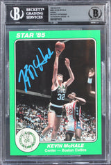Celtics Kevin McHale Signed 1985 Star #98G 5x7 Card Auto Graded 10! BAS Slabbed