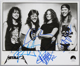 Metallica (4) Hetfield, Ulrich, Hammett & Newsted Signed 8x10 Framed Photo BAS