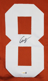 Texas Cam Coleman Authentic Signed Burnt Orange Pro Style Jersey JSA Witness