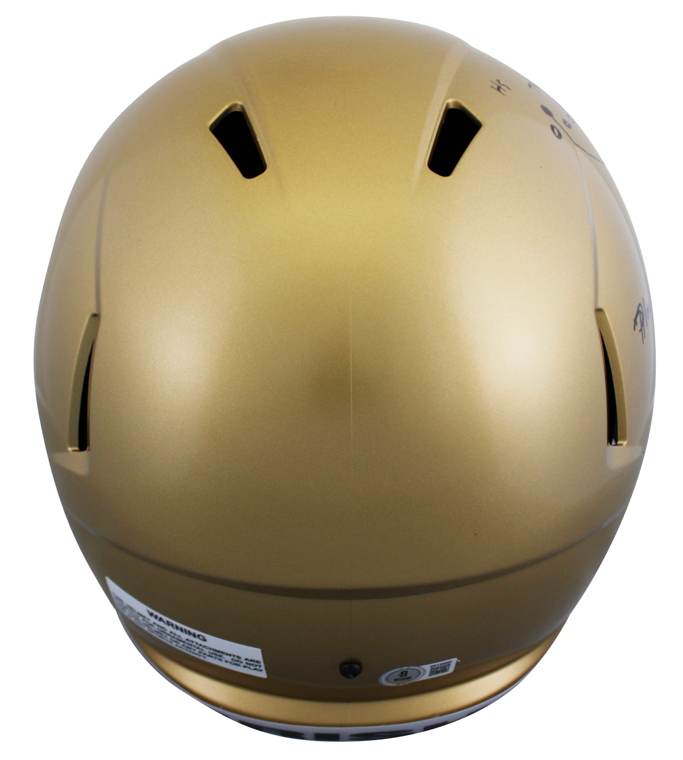 Notre Dame Rudy Ruettiger Signed F/S Speed Rep Helmet w/ Hand Drawn Play BAS W 2