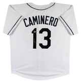 Junior Caminero Authentic Signed White Pro Style Jersey Autographed BAS