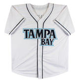 Junior Caminero Authentic Signed White Pro Style Jersey Autographed BAS