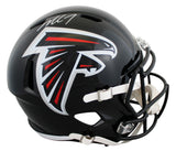 Falcons Michael Vick Signed 03-19 TB Full Size Speed Rep Helmet BAS Witness 2