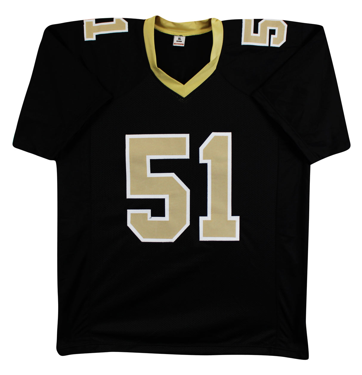 Jonathan Vilma "SB XLIV Champ" Signed Black Pro Style Jersey JSA Witnessed