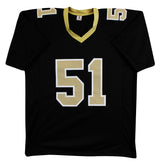 Jonathan Vilma "SB XLIV Champ" Signed Black Pro Style Jersey JSA Witnessed