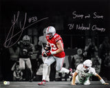 Ohio State Jack Sawyer "2x Insc" Signed 16x20 Horizontal Spotlight Photo BAS W 2