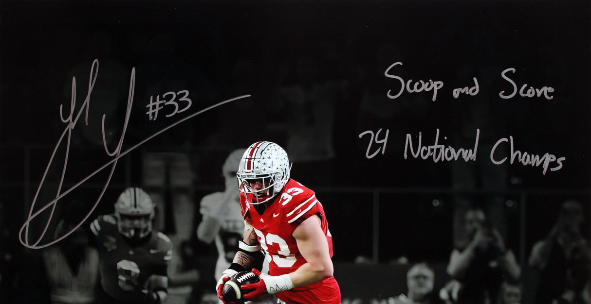 Ohio State Jack Sawyer "2x Insc" Signed 16x20 Horizontal Spotlight Photo BAS W 2