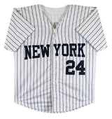 Jasson Dominguez Authentic Signed White Pinstripe Pro Style Jersey BAS