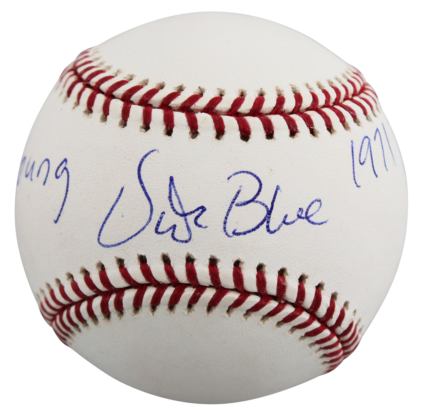 Athletics Vida Blue "71 Cy Young, 71 MVP" Signed OAL Baseball BAS #BU43406