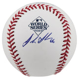 Rangers Josh Sborz Authentic Signed 2023 World Series Logo Baseball BAS #BQ45348