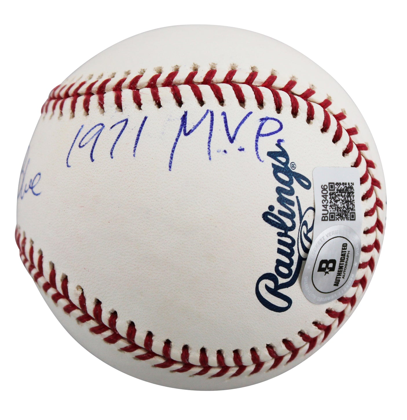 Athletics Vida Blue "71 Cy Young, 71 MVP" Signed OAL Baseball BAS #BU43406