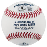 Rangers Josh Sborz Authentic Signed 2023 World Series Logo Baseball BAS #BQ45348