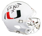 Miami Vince Wilfork Authentic Signed Full Size Speed Rep Helmet BAS Witnessed