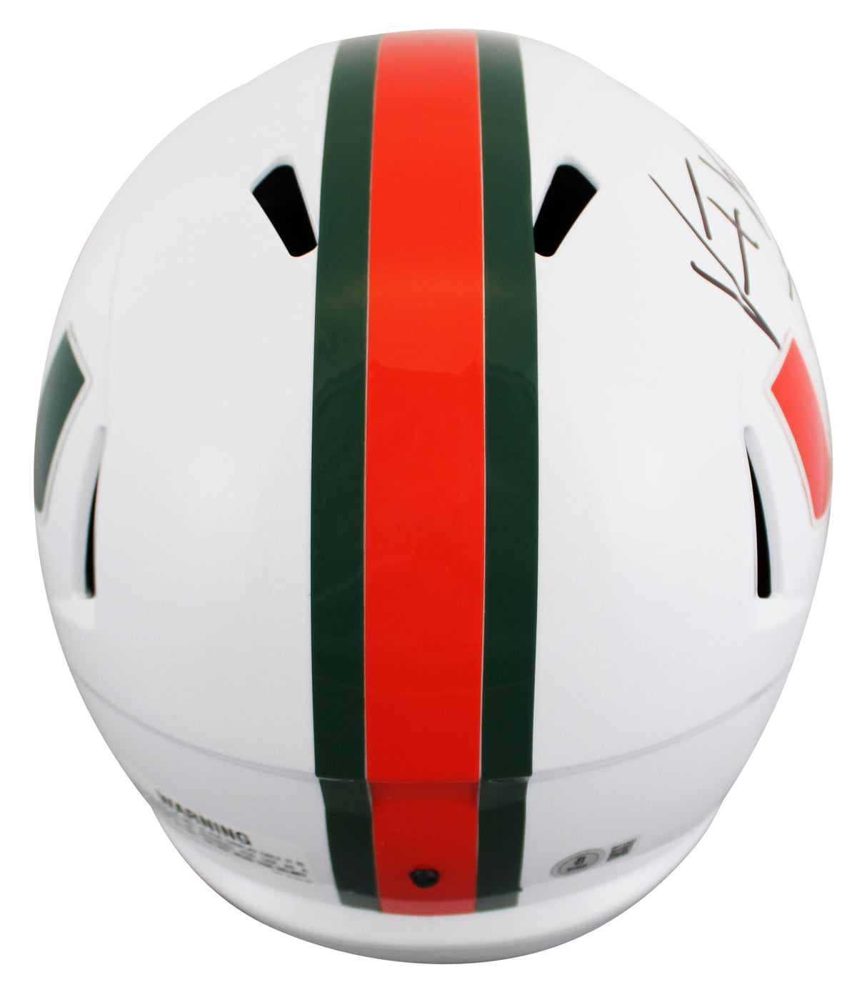 Miami Vince Wilfork Signed Full Size Speed Rep Helmet W/ Case BAS Witnessed