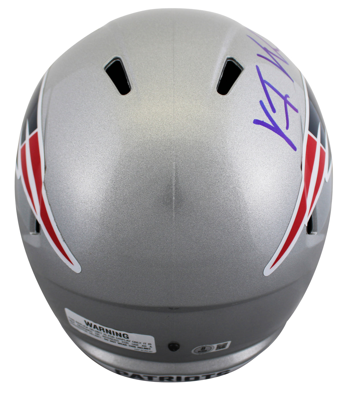 Patriots Vince Wilfork Signed Full Size Speed Rep Helmet W/ Case BAS Witnessed