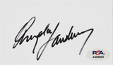 Angela Lansbury Murder, She Wrote Signed 3x5 Index Card Framed Display PSA/DNA