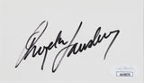 Angela Lansbury Murder, She Wrote Signed 3x5 Index Card Framed Display JSA