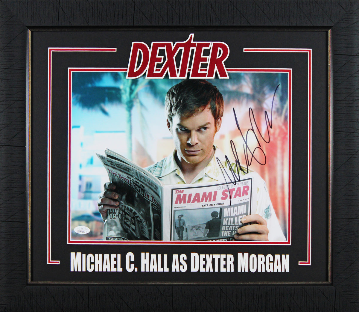 Michael C. Hall Dexter Signed 11x14 Framed Horizontal Photo JSA #WIT028918