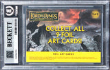Elijah Wood Signed 2006 Topps LOTR MP Silver Foil #5 Card Auto 10! BAS Slabbed