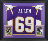 Jared Allen Authentic Signed Purple Pro Style Framed Jersey BAS Witnessed