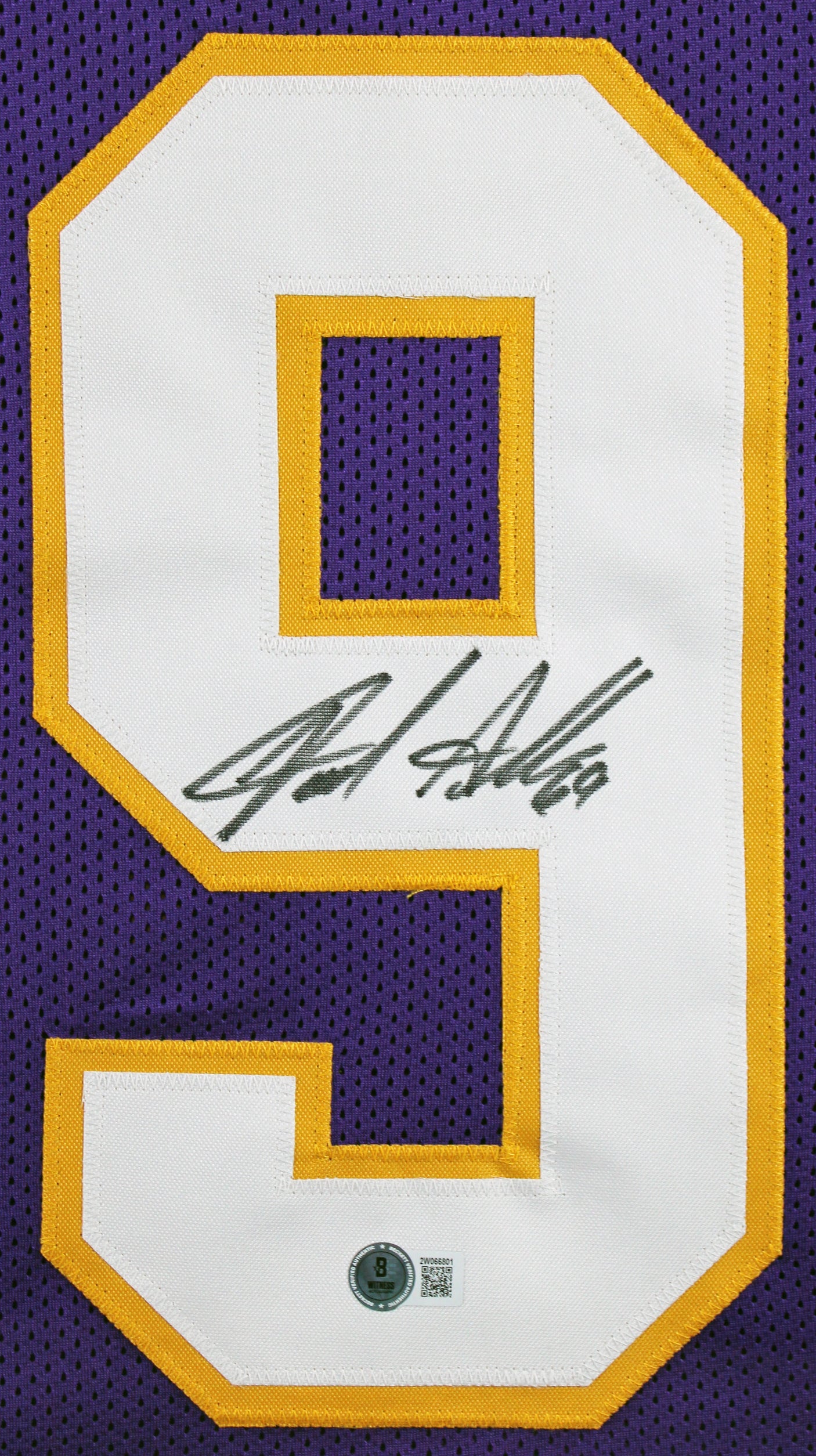 Jared Allen Authentic Signed Purple Pro Style Framed Jersey BAS Witnessed