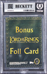 Elijah Wood Signed 2001 Hobby Japan LOTR Bonus Foil #1 Card Auto 10! BAS Slabbed