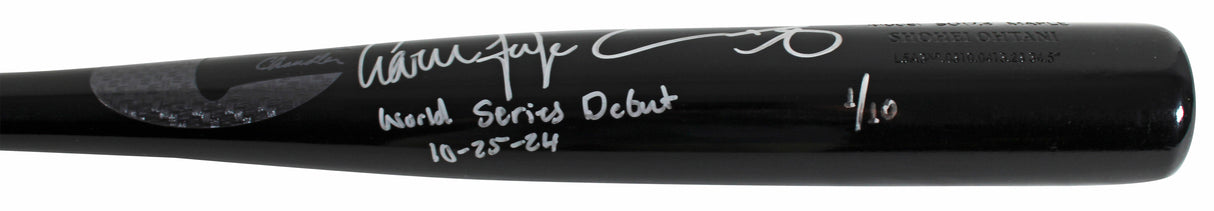 Shohei Ohtani & Aaron Judge "WS Debut" Signed Chandler Bat LE #1/10 MLB Fanatics