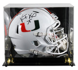 Miami Vince Wilfork Signed Full Size Speed Rep Helmet W/ Case BAS Witnessed