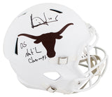 Texas Vince Young "05 Nat'l Champs" Signed F/S Speed Rep Helmet W/ Case BAS W 2