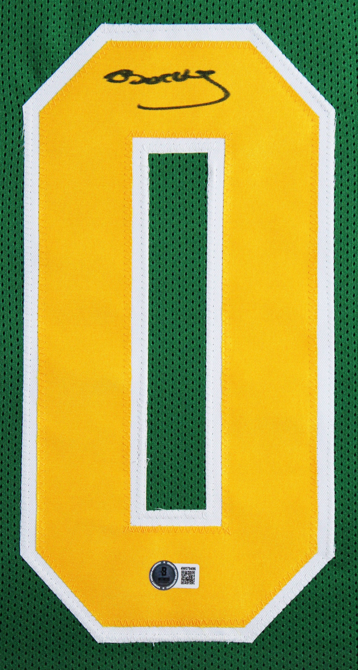 Oregon Bucky Irving Authentic Signed Green Pro Style Framed Jersey BAS Witnessed