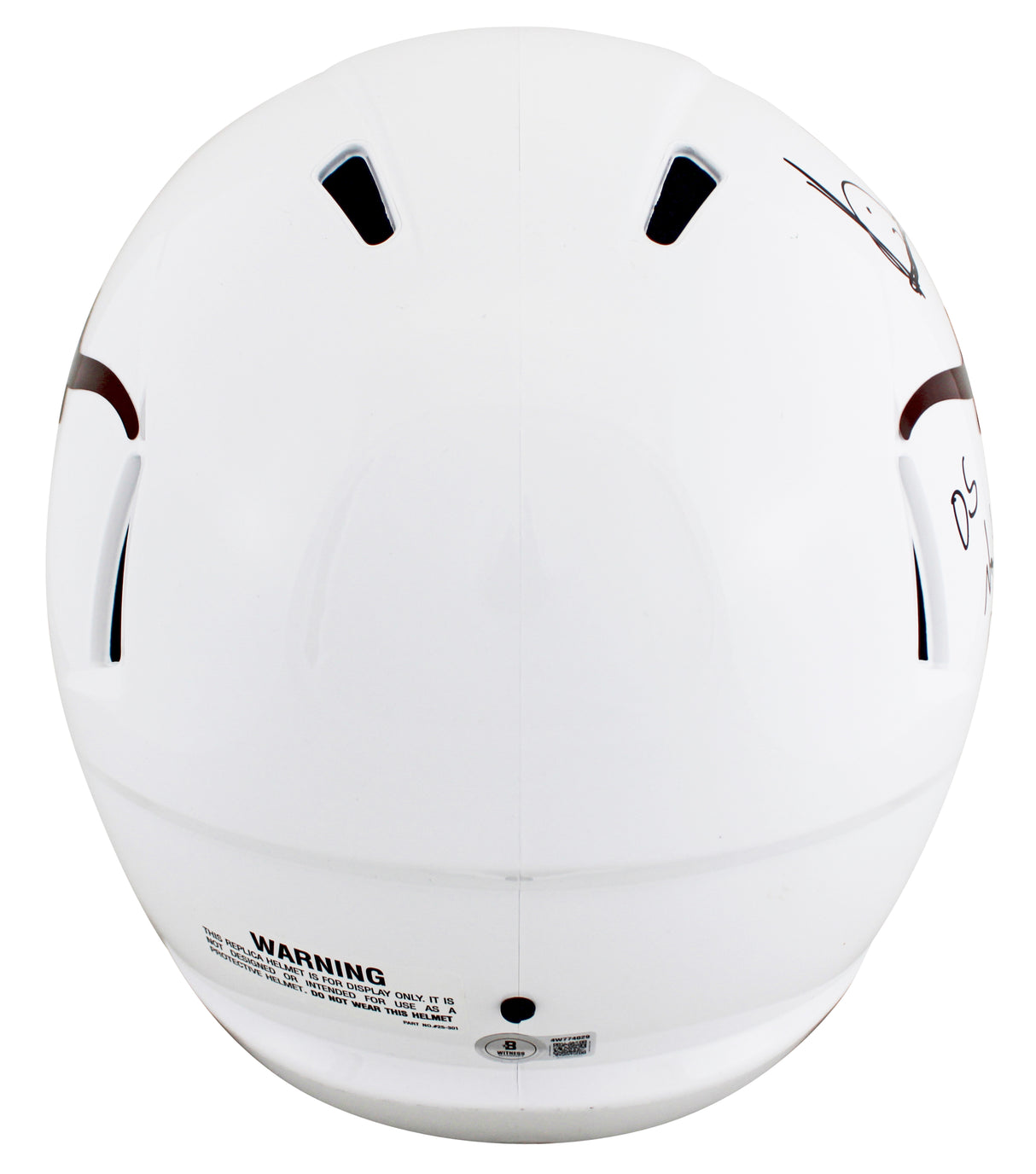 Texas Vince Young "05 Nat'l Champs" Signed Full Size Speed Rep Helmet BAS Wit 2