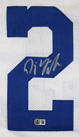 D.J. Giddens Authentic Signed White Pro Style Jersey Autographed BAS Witnessed
