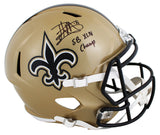 Jonathan Vilma Autographed/Inscribed "SB XLIV Champ" New Orleans Saints Speed Full Size Helmet JSA