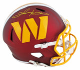 Clinton Portis Autographed Washington Commanders Maroon 2024 Alternate Speed Full Size Helmet Beckett Witnessed