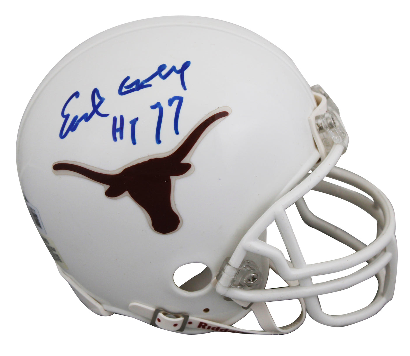 Texas Earl Campbell "HT 77" Authentic Signed VSR4 Rep Mini Helmet BAS #BV01177