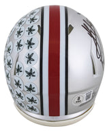 Ohio State Jack Sawyer "F*** Michigan" Signed Speed Mini Helmet W/ Case BAS Wit