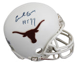 Texas Earl Campbell "HT 77" Authentic Signed VSR4 Rep Mini Helmet BAS #BV01176