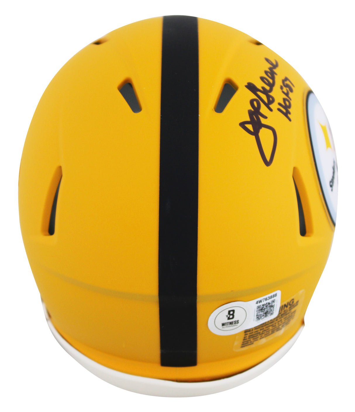Steelers Joe Greene "HOF" Signed 2025 On-Field Alt Speed Mini Helmet W/ Case BAS