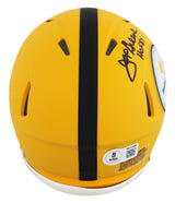 Steelers Joe Greene "HOF" Signed 2025 On-Field Alt Speed Mini Helmet W/ Case BAS