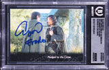 Elijah Wood "Frodo" Signed 2001 Topps LOTR #74 Card Auto Grade 10! BAS Slabbed