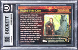 Elijah Wood "Frodo" Signed 2001 Topps LOTR #74 Card Auto Grade 10! BAS Slabbed