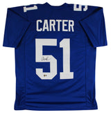 Abdul Carter Authentic Signed Blue Pro Style Jersey Autographed BAS Witnessed